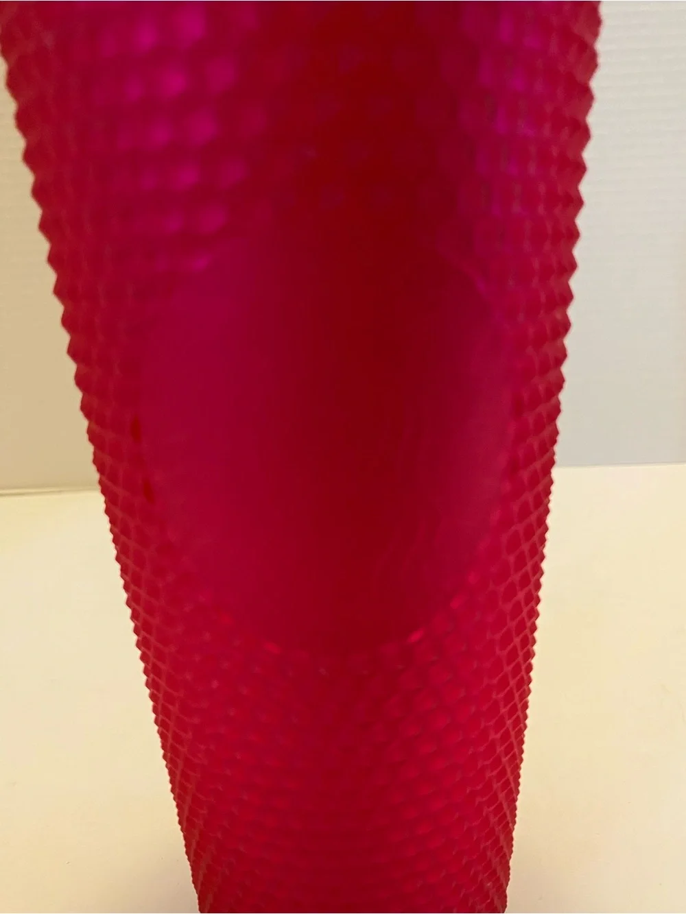 starbucks 2023 hot pink soft touch studded tumbler venti 24oz Brand New No Straw